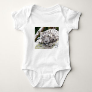 Schnee Leopard - schön! Baby Strampler