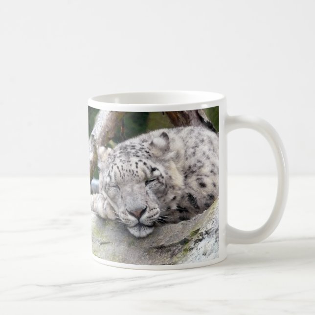 Schnee Leopard - schön! Tasse (Rechts)