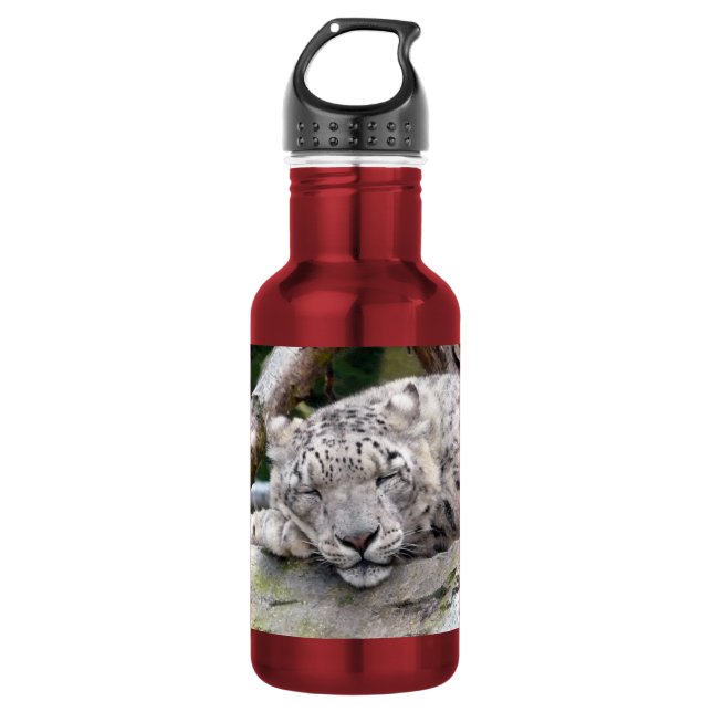 Schnee Leopard - schön! Trinkflasche (Vorderseite)