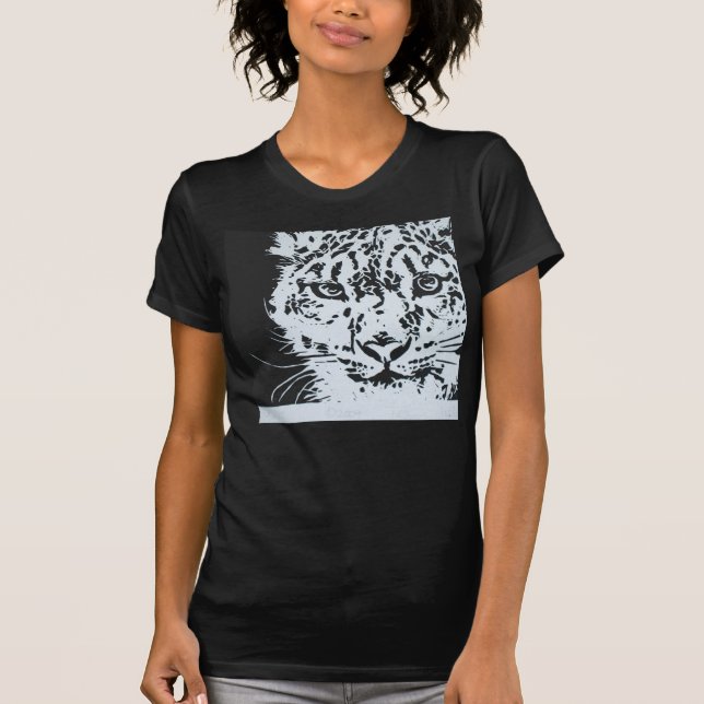 Schnee-Leopard-Shirt T-Shirt (Vorderseite)
