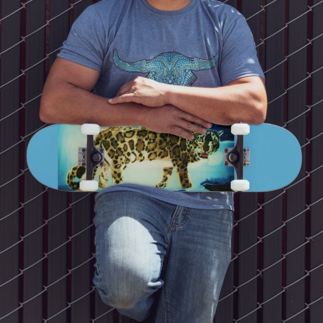 SCHNEE-LEOPARD-SKATEBOARD SKATEBOARD (Außenbereich 3)