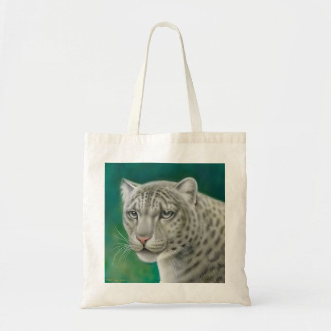 Schnee-Leopard-Taschen-Tasche Tragetasche (Vorne)