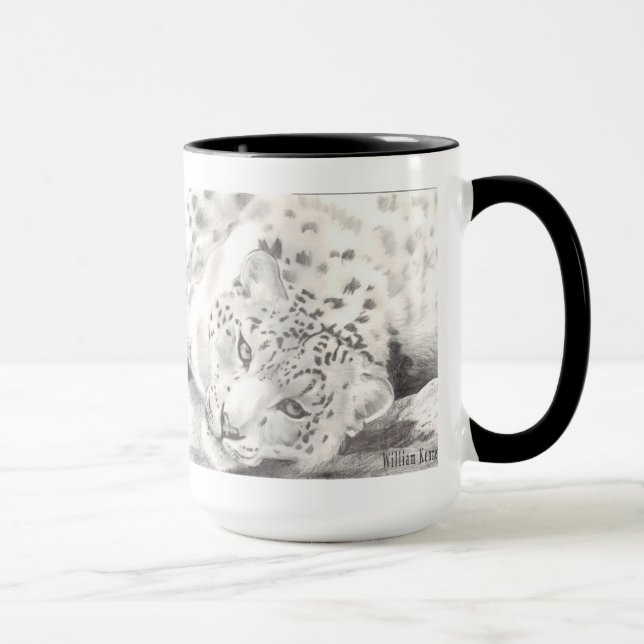 Schnee-Leopard-Tasse Tasse (Rechts)