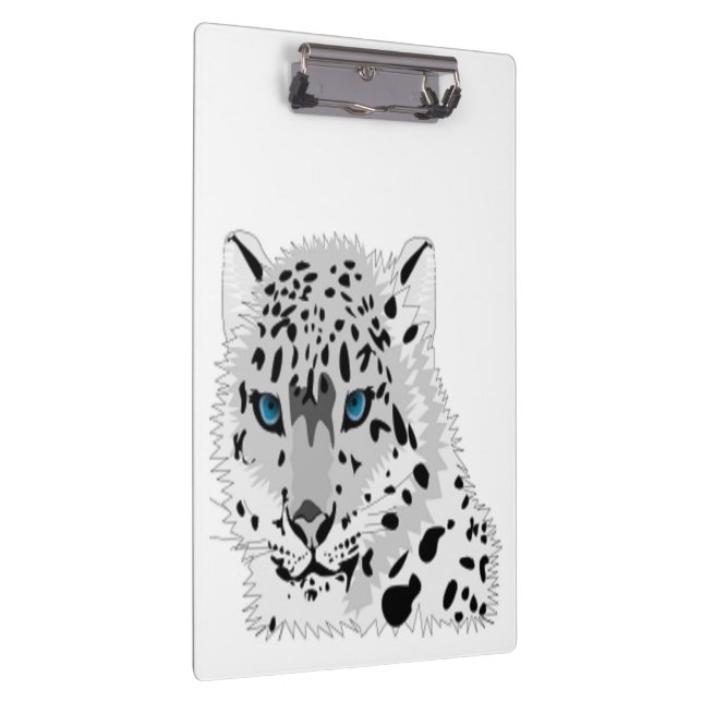 SCHNEE LEOPARD TIERE KLEMMBRETT (Rechts)