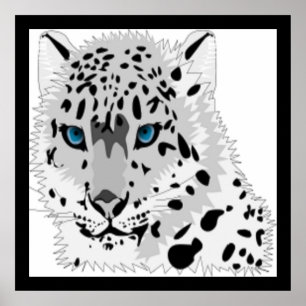 SCHNEE LEOPARD TIERE POSTER