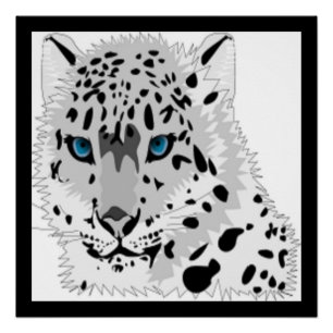 SCHNEE LEOPARD TIERE POSTER