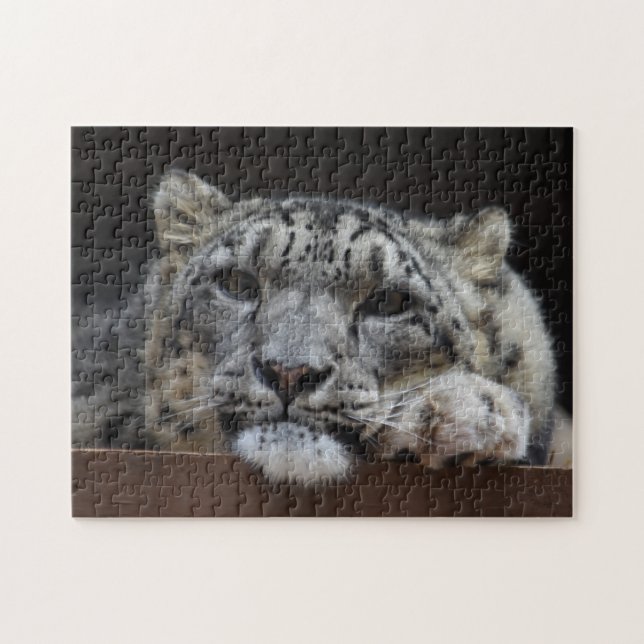 Schnee-Leopardpuzzlespiel Puzzle (Horizontal)