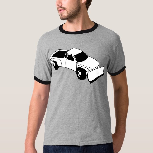 Schnee-LKW-Pflug T-Shirt (Vorderseite)
