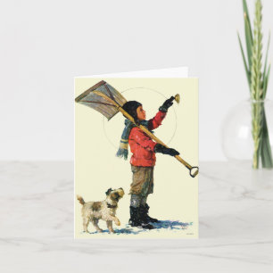 Schnee-Löffelente Feiertagskarte