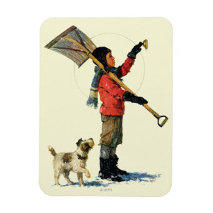 Schnee-Löffelente Magnet