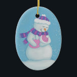 Schnee-Mama und Schnee-Baby-Girl Keramik Ornament<br><div class="desc">Diese Verzierung würde eine großartige Ergänzung zu einem neuen Mama-Baum darstellen.  Eine liebevolle Schneefräse-Mama blickt während eines sanften Schneefalls auf ihren süßen Schneebaum.</div>
