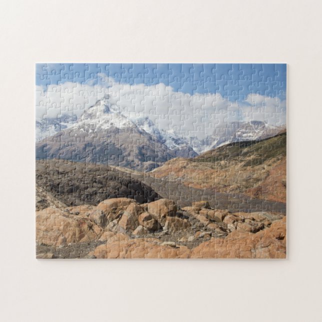 Schnee-Mit einer Kappe bedeckte Berge Puzzle (Horizontal)