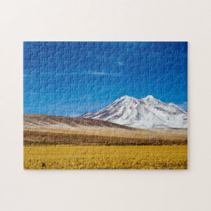Schnee - mit einer Kappe bedeckte Berge und Puna Puzzle