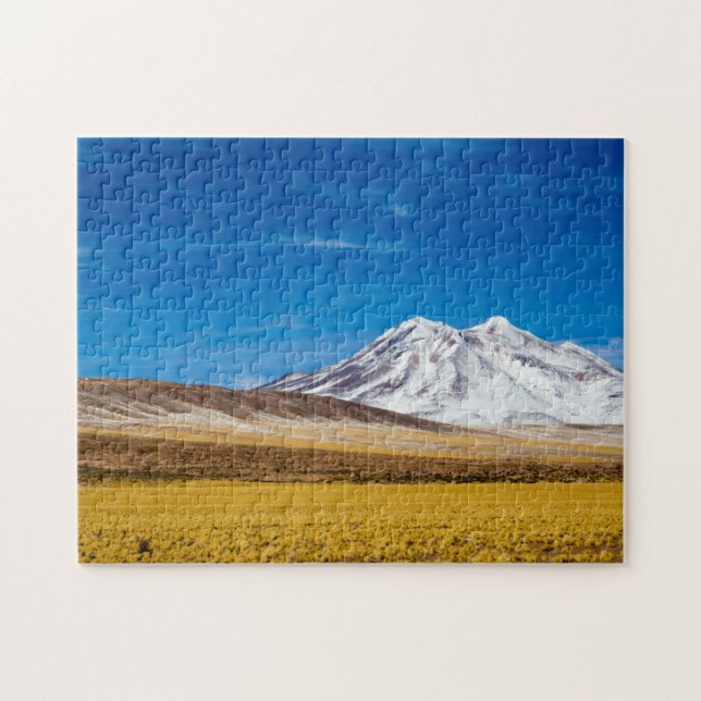 Schnee - mit einer Kappe bedeckte Berge und Puna Puzzle (Horizontal)