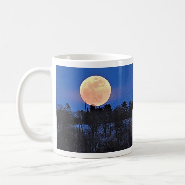 Schnee-Mond-Steigen Kaffeetasse (Links)