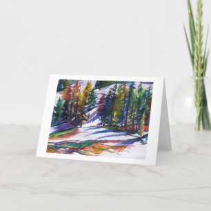 "Schnee Mt Lassen" im Aquarell vorbei Karte