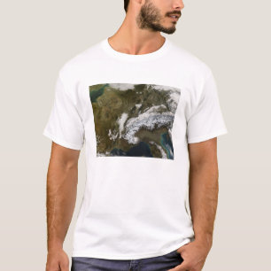 Schnee, Nebel und niedrige Wolken im Western T-Shirt
