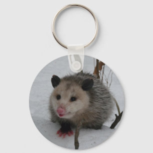 Schnee-Opossum Schlüsselanhänger
