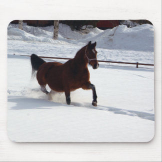 Schnee-Pferd Mousepad