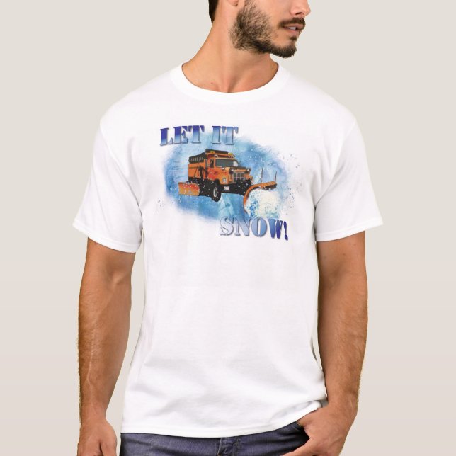 Schnee-Pflug-Entwurf T-Shirt (Vorderseite)