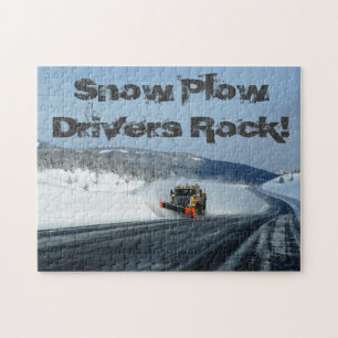 Schnee-Pflug-Puzzlespiel Puzzle