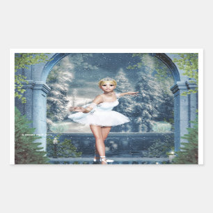 Schnee-Prinzessin Ballerina Christmas Sticker