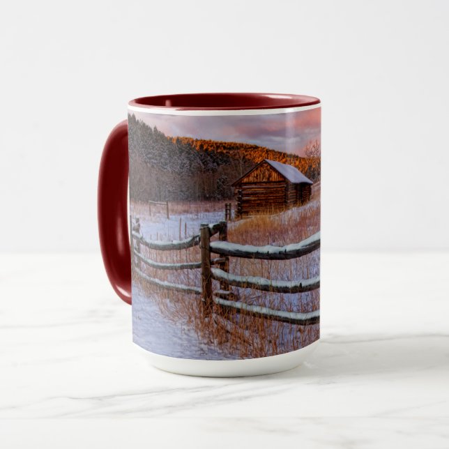 Schnee-Ranch Tasse (Vorderseite Links)