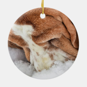 Schnee riecht wunderbar Basset Hound Ornament