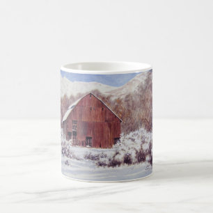 Schnee-Scheune in der GebirgsTasse Tasse