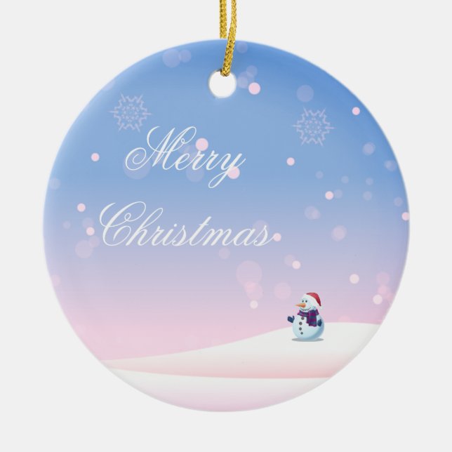 Schnee/Schneemann Weihnachtsschmuck (Vorne)