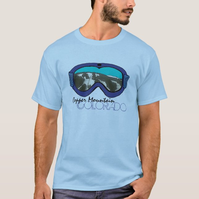 Schnee-Schutzbrillent-stück kupferner T-Shirt (Vorderseite)