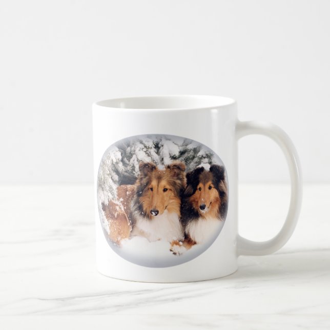 Schnee Shelties Tasse (Rechts)