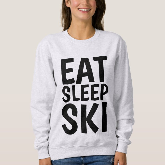 SCHNEE SKIER T - Shirt, ESSEN SCHLAFSKI Sweatshirt (Vorderseite)