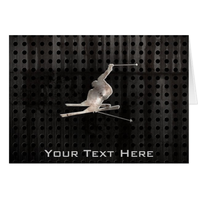 Schnee-Skifahren; Cooles Schwarzes (Vorderseite (Horizontal))