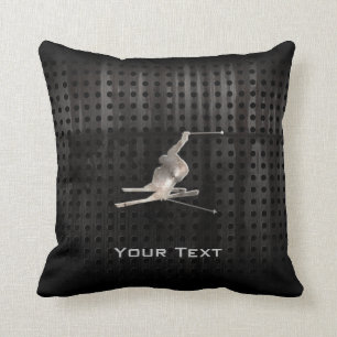 Schnee-Skifahren; Cooles Schwarzes Kissen