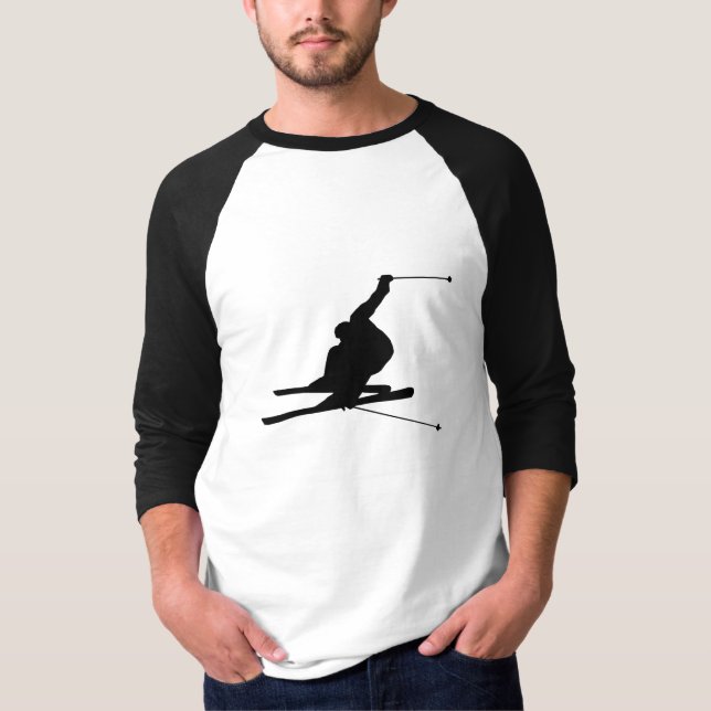 Schnee-Skifahren T-Shirt (Vorderseite)