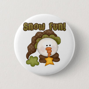 Schnee Spaß ein Hemd und Geschenke Button