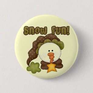 Schnee Spaß ein Hemd und Geschenke Button