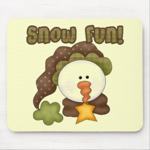 Schnee Spaß ein Hemd und Geschenke Mousepad