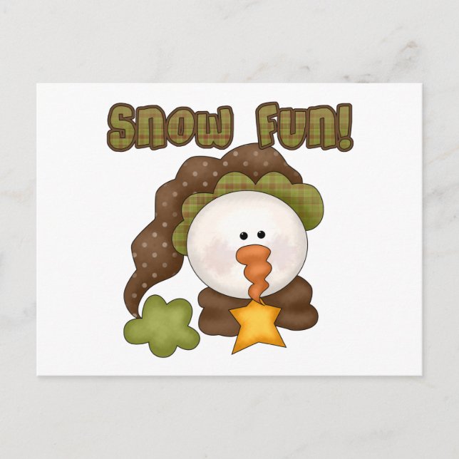 Schnee Spaß ein Hemd und Geschenke Postkarte (Vorderseite)