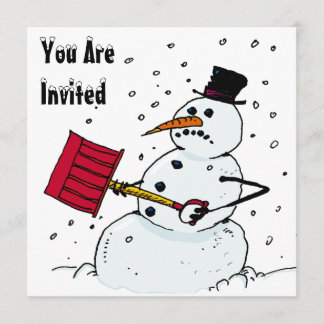 SCHNEE-SPASS-WINTER-GEBURTSTAGS-PARTY EINLADUNG