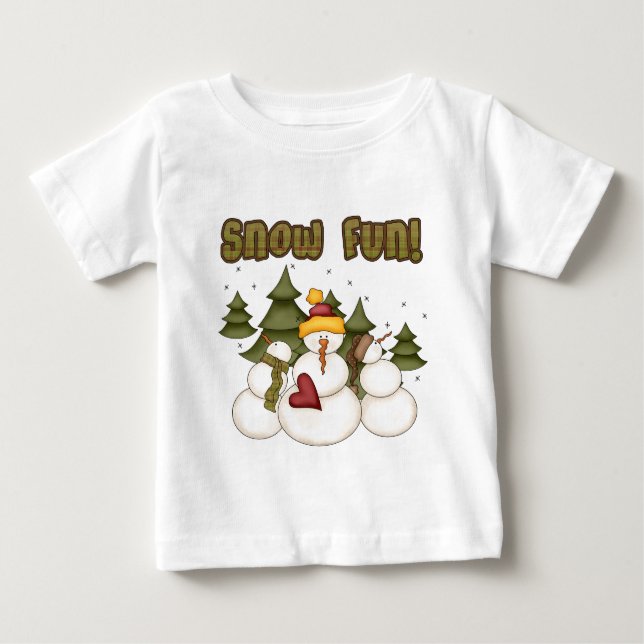 Schnee Spaß zwei Hemden und Geschenke Baby T-shirt (Vorderseite)