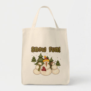 Schnee-Spaß zwei T-Shirts und Geschenke Tragetasche
