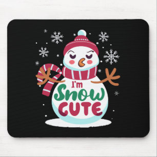 Schnee süß! Umarme den Winterzauber von Weihnachte Mousepad