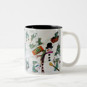 SCHNEE-Tasse Zweifarbige Tasse