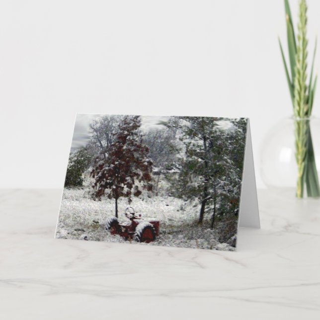 Schnee-Traktor Karte (Vorderseite)