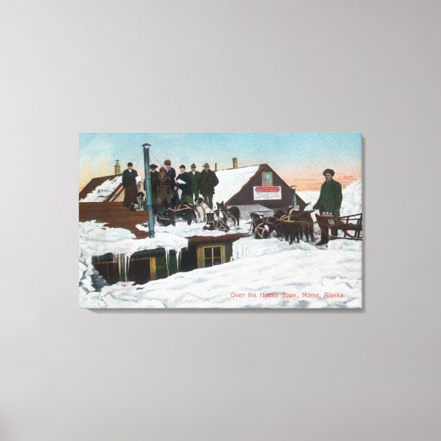 Schnee über dem Haus TopsNome, AK Leinwanddruck (Vorderseite)