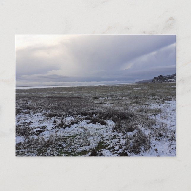 Schnee über die Bay Post Card Postkarte (Vorderseite)
