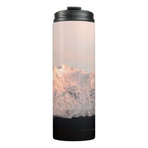 SCHNEE ÜBERDECKTE BERGE WÄHREND DES TAGES3 THERMOSBECHER