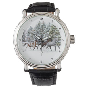 Schnee-Uhr Armbanduhr